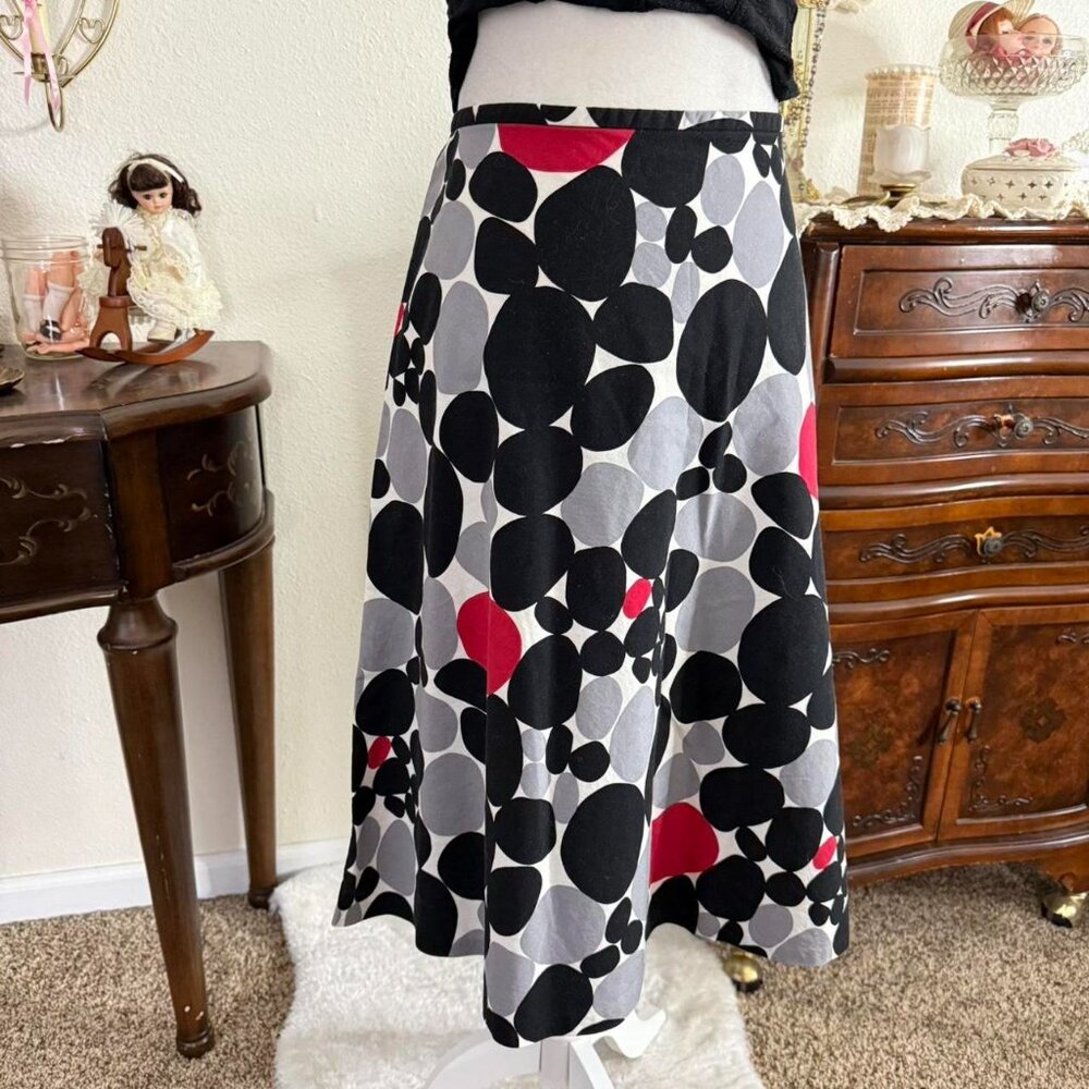 y2k quirky weird girl whimsical polkadot midi skirt - Picture 3 of 5